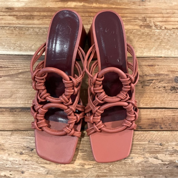 STAUD Adeline Knotted Block Heel in Spice - Picture 3 of 10